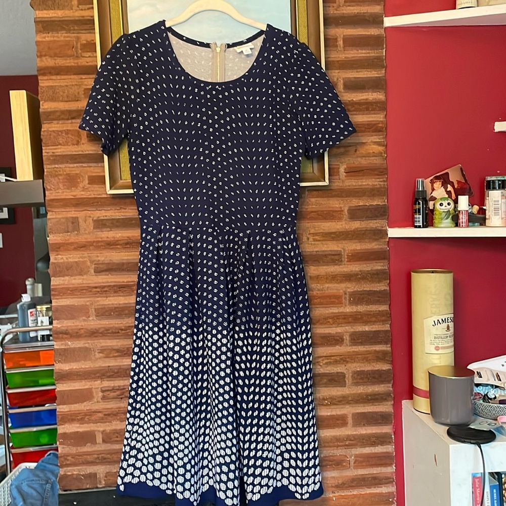 Lularoe Amelia dress polka dot ombré.